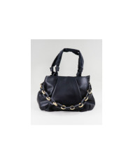 Ladies Black Suitcase with Decorative Chain