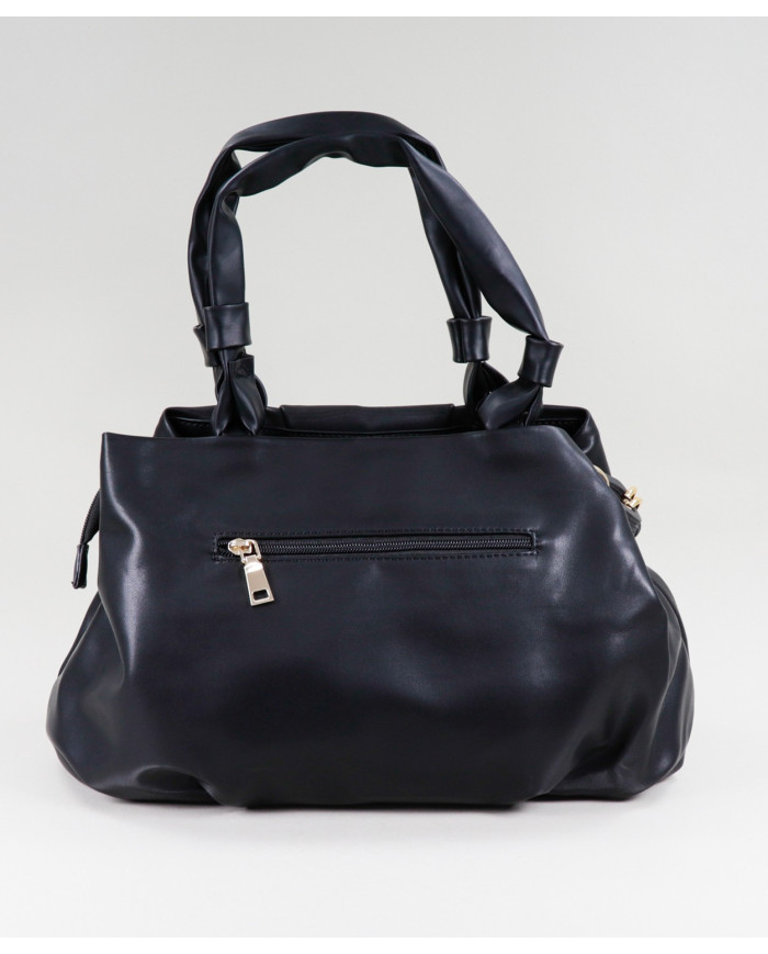 Ladies Black Suitcase with Decorative Chain