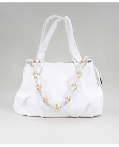 Mala Branca de Senhora com Corrente Decorativa