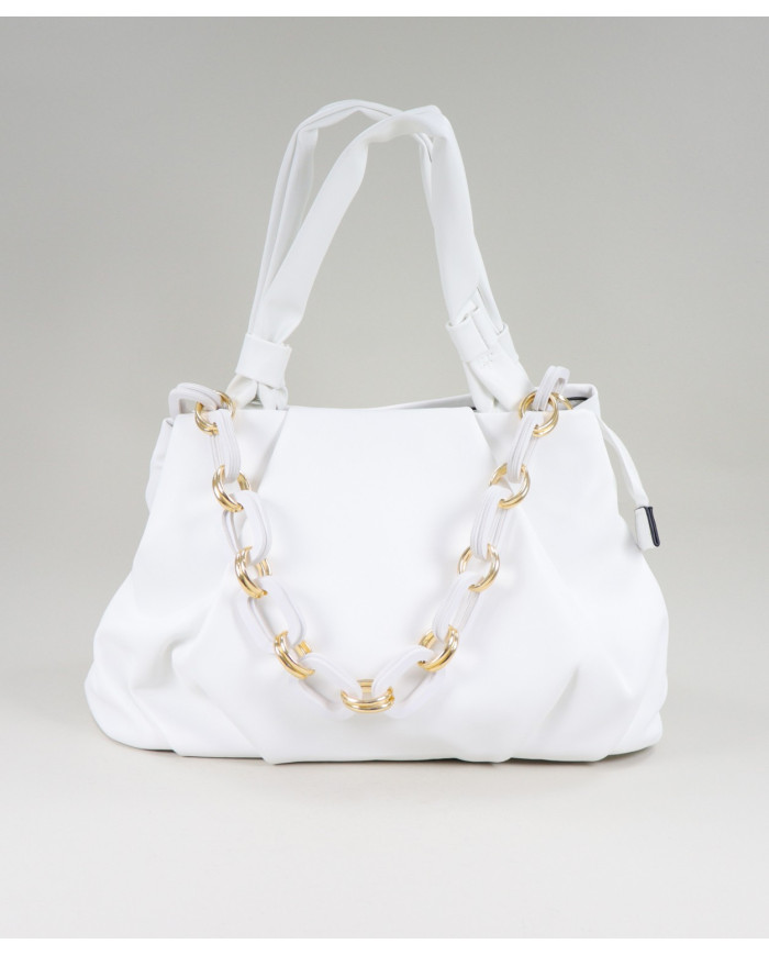 Mala Branca de Senhora com Corrente Decorativa