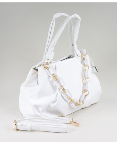 Lady White Case with Decorative Chain