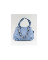 Blue Lady Suitcase with Decorative Chain