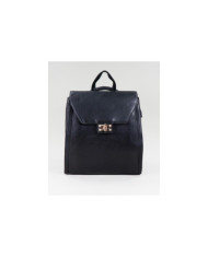 Ladies Black Backpack with Tortion Clasp