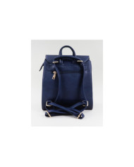 Ladies Blue Backpack with Tortion Clasp