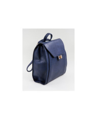 Ladies Blue Backpack with Tortion Clasp