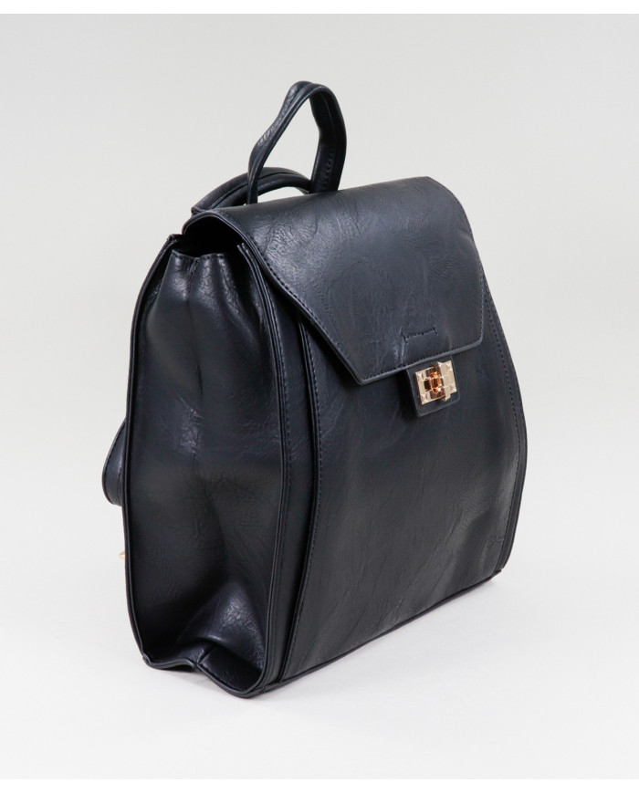 Damas Black Backpack con cierre de Tortion