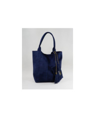 Mala de Senhora Azul em Pele