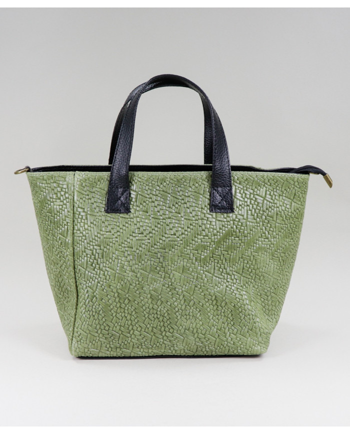 Lady's Green Bag in Skin with Texture