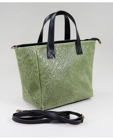 Lady's Green Bag in Skin with Texture