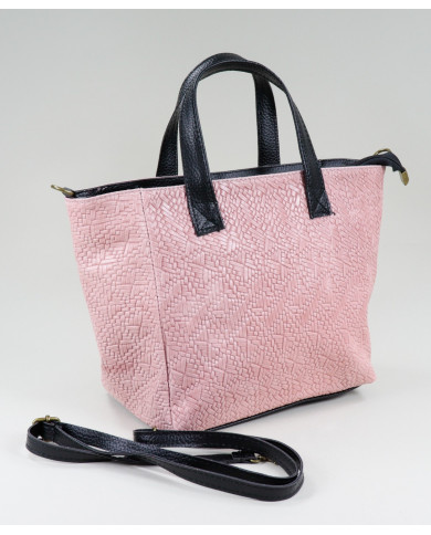 Bolsa de Pink Lady en piel con textura