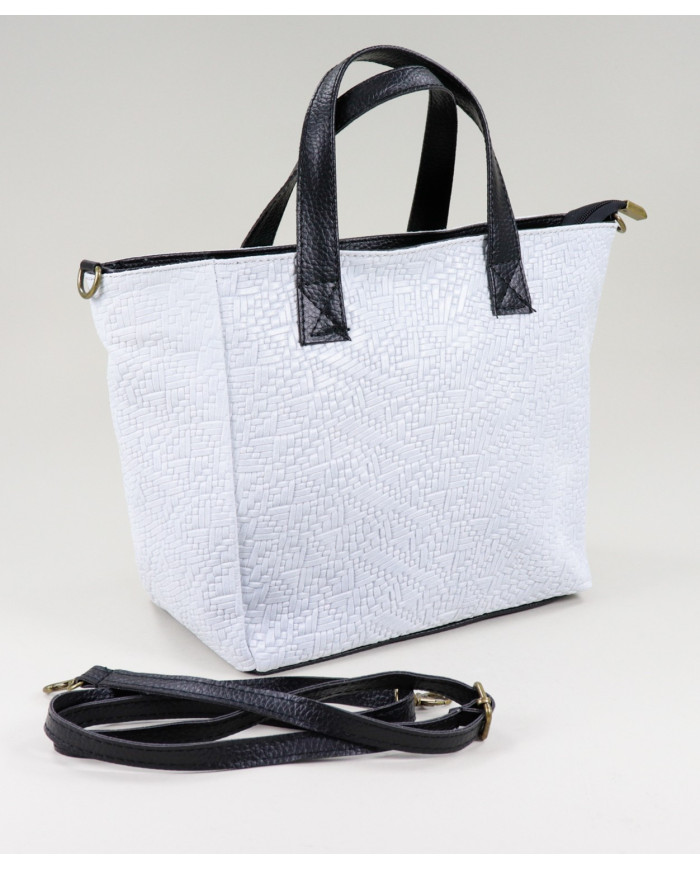 Lady White Case en piel con textura