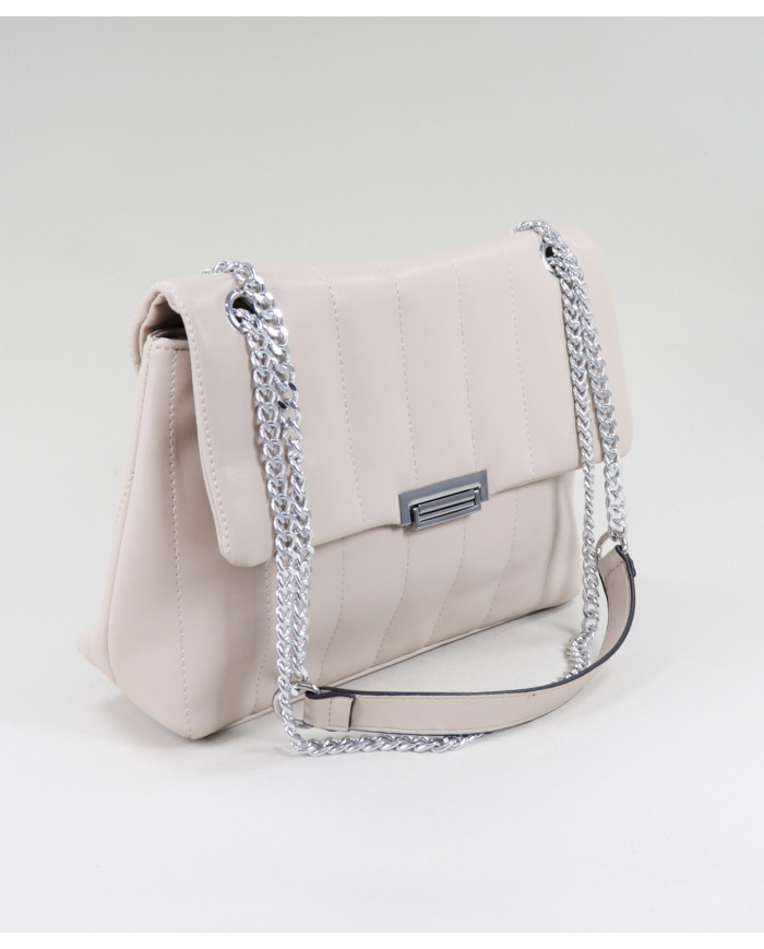 Chicas Taupe Bolsa con costuras