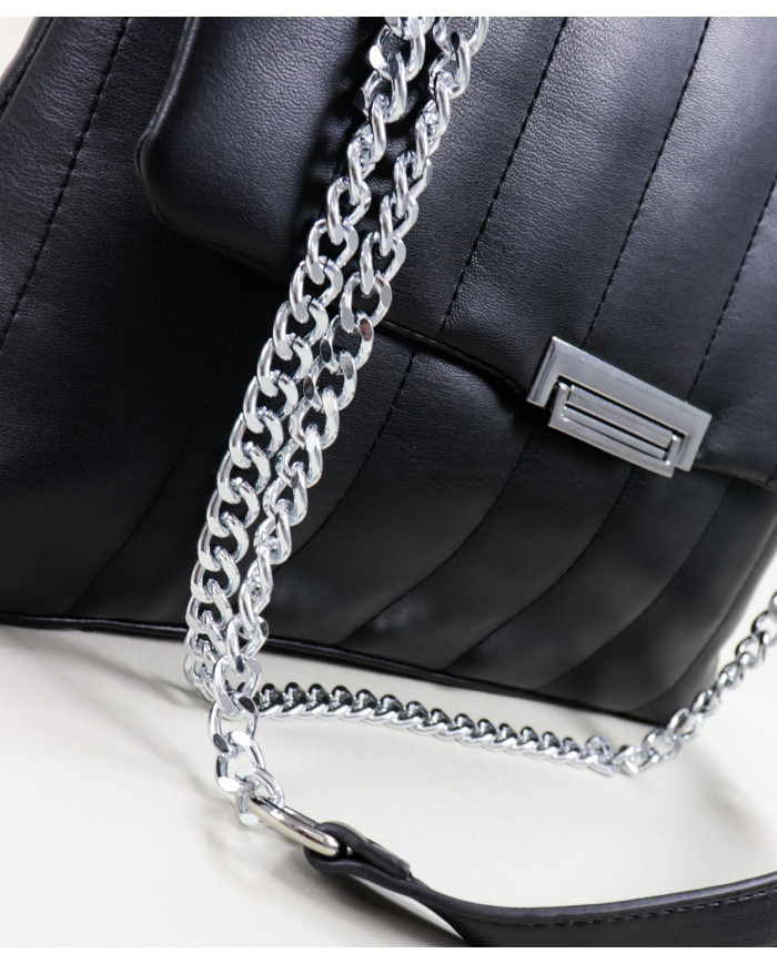 Lady's Black Shoulder Bag