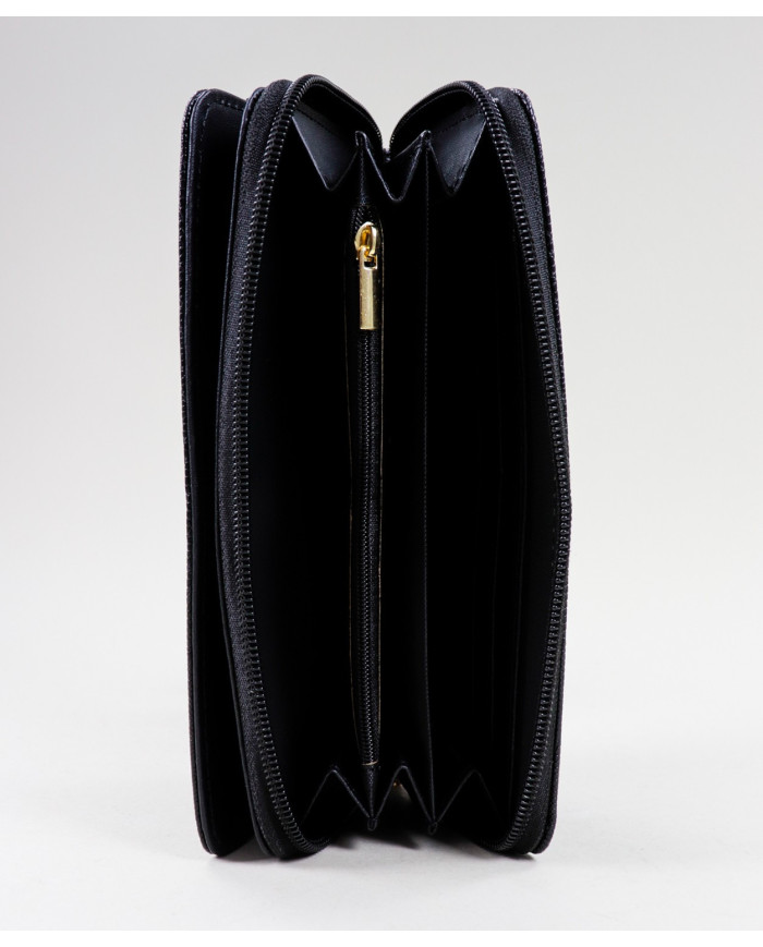 Ladies Black Wallet Rectangular