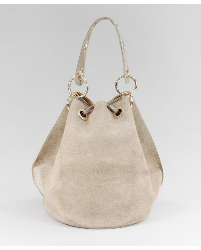 Redonda Taupe Bucket Bag in Skin