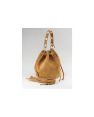 Round Bucket Mala Camel in Skin