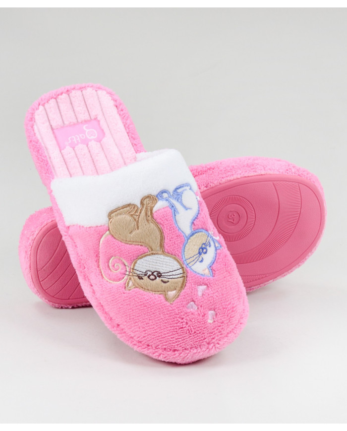 Ladies Room Slippers with Cats