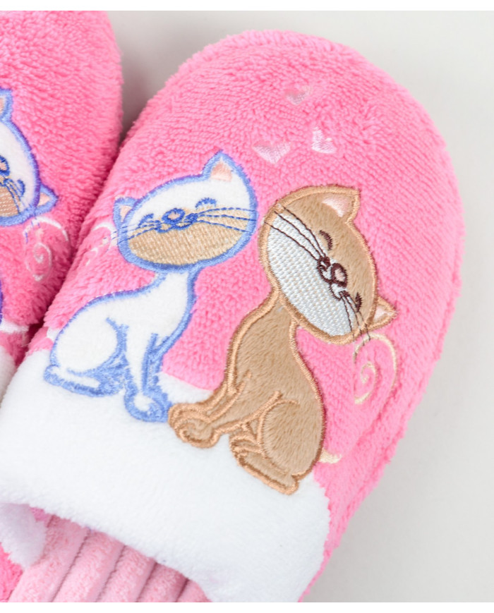 Ladies Room Slippers with Cats