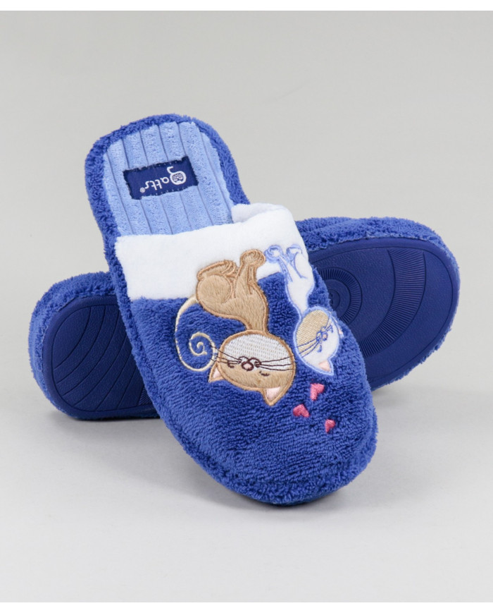 Chinelos de Quarto de Senhora com Gatos