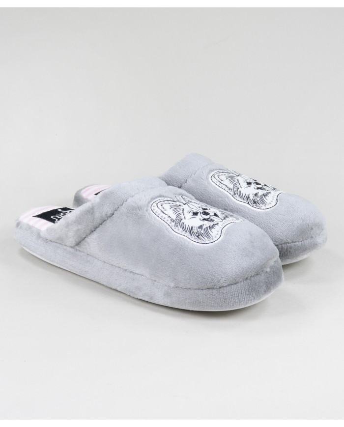 Ladies Room Slippers with Dogs