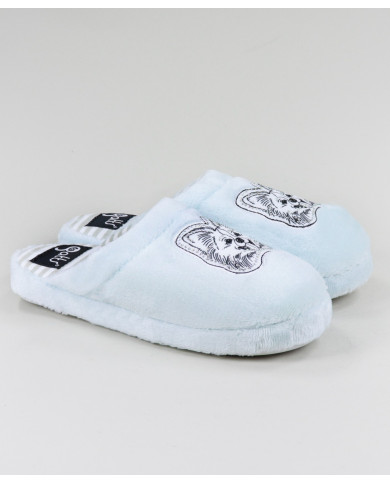 Zapatillas de la habitación de las damas con perros