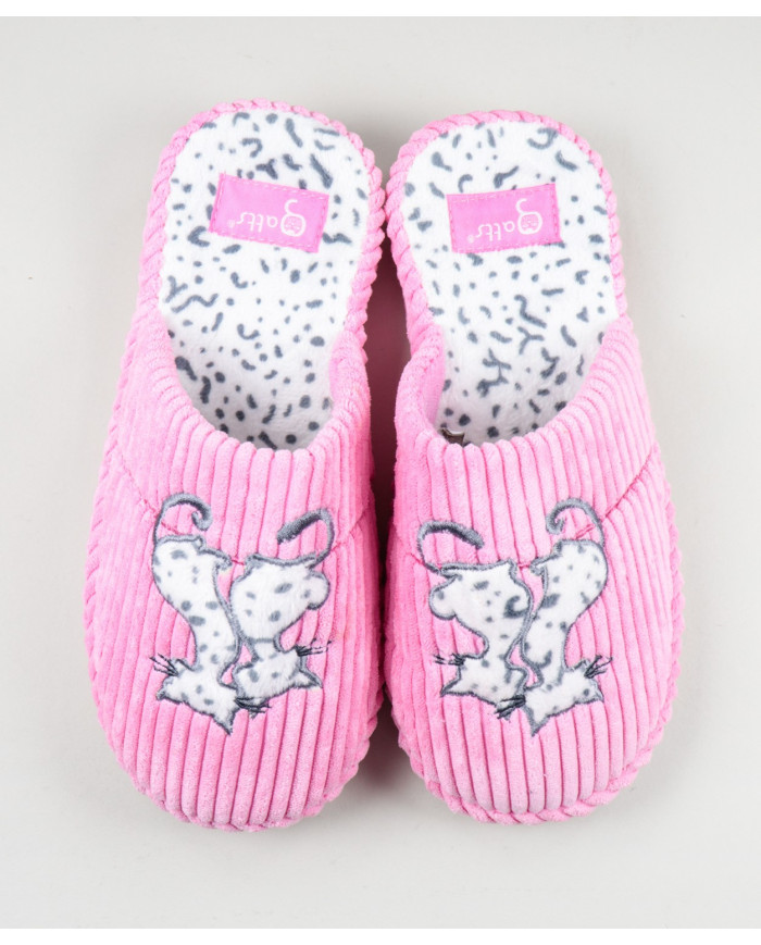 Ladies Room Slippers with Cats