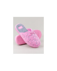 Ladies Room Slippers with Flowers Embroidery