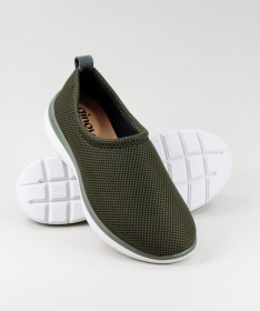 Sapatos Verdes de Senhora Ginova Práticos