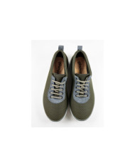 Sapatos Verdes de Senhora Ginova de Atacadores