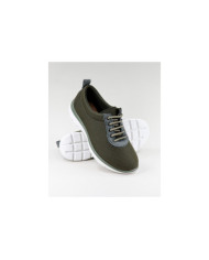 Sapatos Verdes de Senhora Ginova de Atacadores