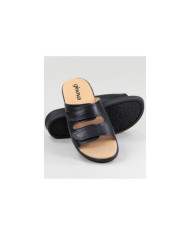 Orthopedic Slippers Ladies Black with Velcro Ginova
