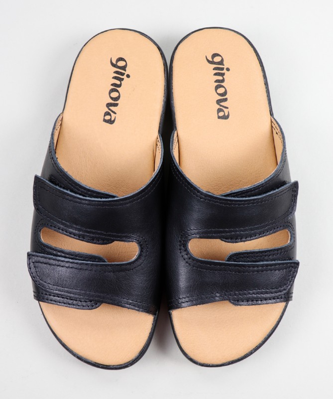 Ginova Comfort Slippers for Ladies with Velcro for Adjustable Width