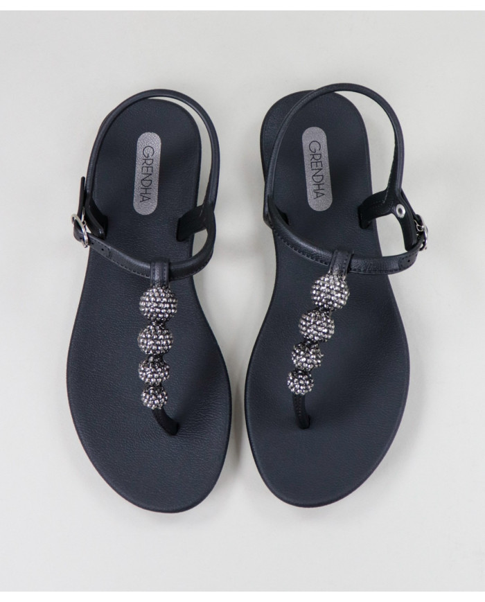 Sandalias Grendha Negro con Bright