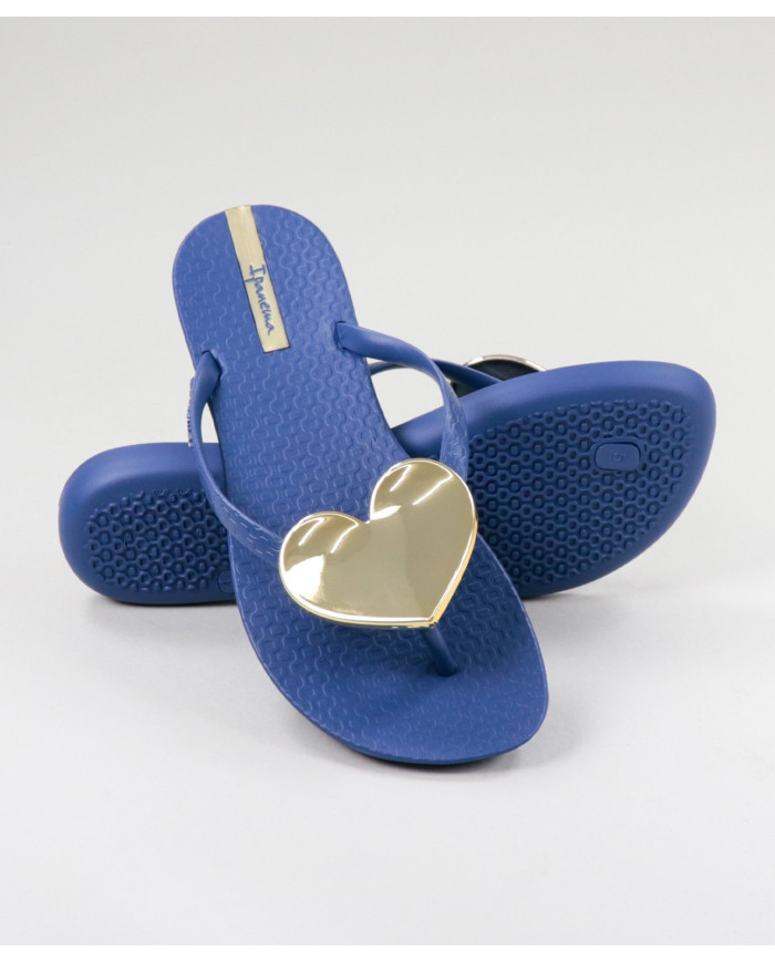 Blue Ipanema Slippers with Heart