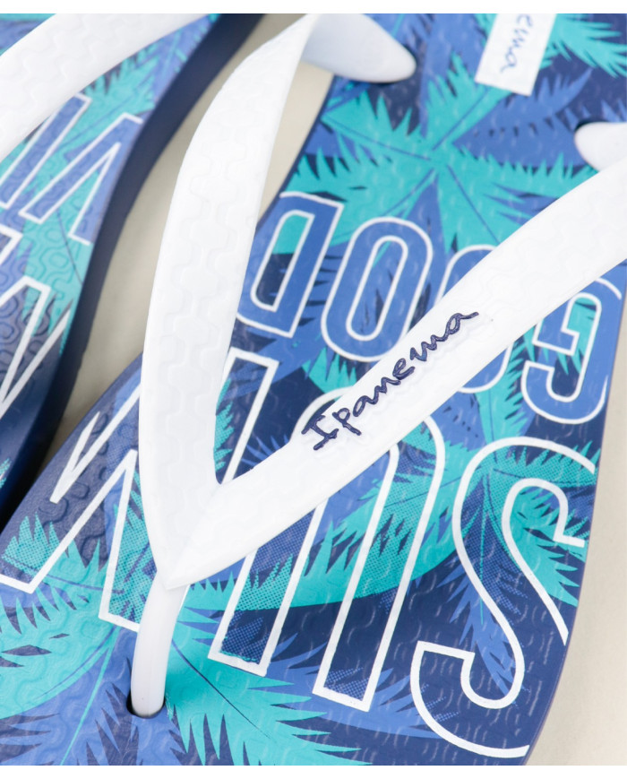 Ipanema Men's Slippers with Tropical Pattern