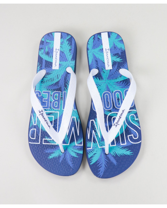 Ipanema Men's Slippers with Tropical Pattern