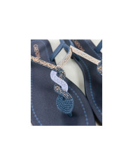 Blue Grendha Sandals with Strip Decorated