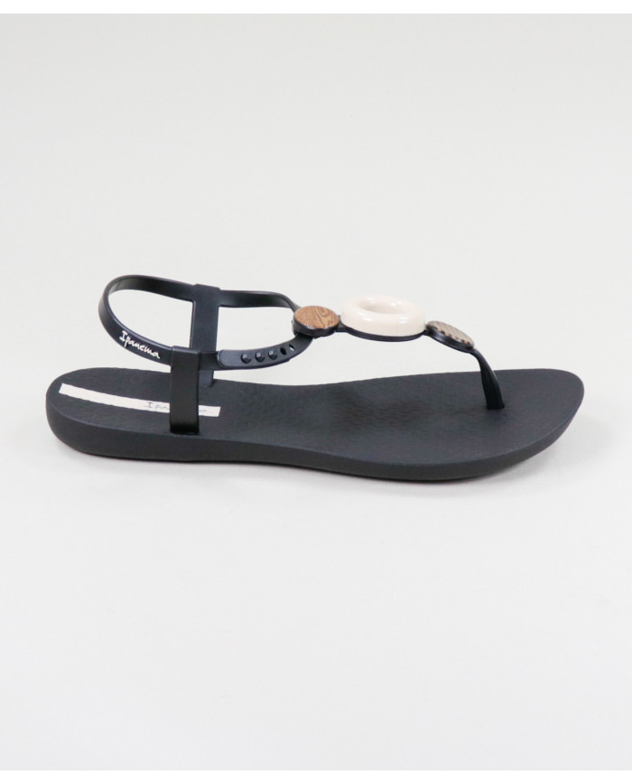 Sandalias Ipanema Negro con Aplicaciones