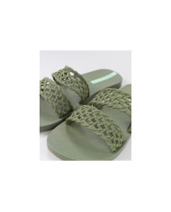 Green Ipanema Slippers with Lace Texture