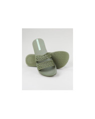 Green Ipanema Slippers with Lace Texture