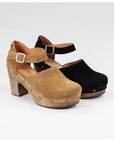 Sandalias de Madame Ginova Cerrada con Madera Sola