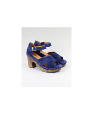 Blue Sandals by Mrs. Ginova with Cross Strips