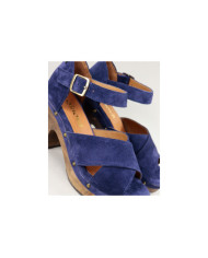 Blue Sandals by Mrs. Ginova with Cross Strips
