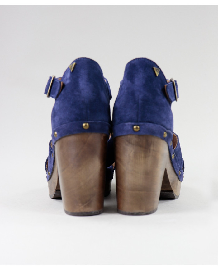 Blue Sandals by Mrs. Ginova with Cross Strips