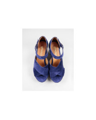 Blue Sandals by Mrs. Ginova with Cross Strips