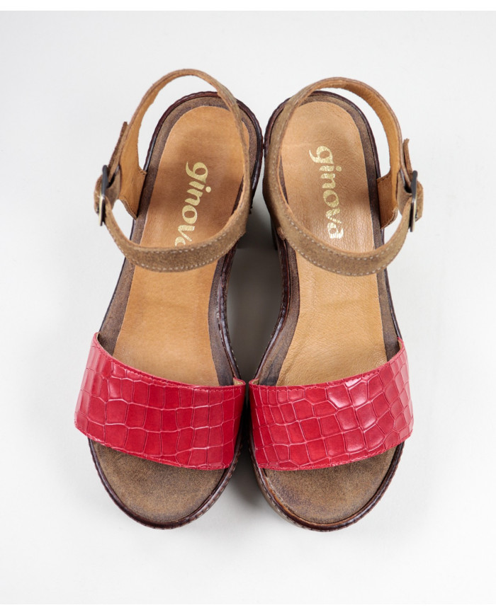 Sandalias de Senhora Ginova con cinta grabada