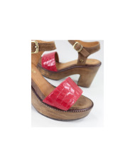 Sandalias de Senhora Ginova con cinta grabada