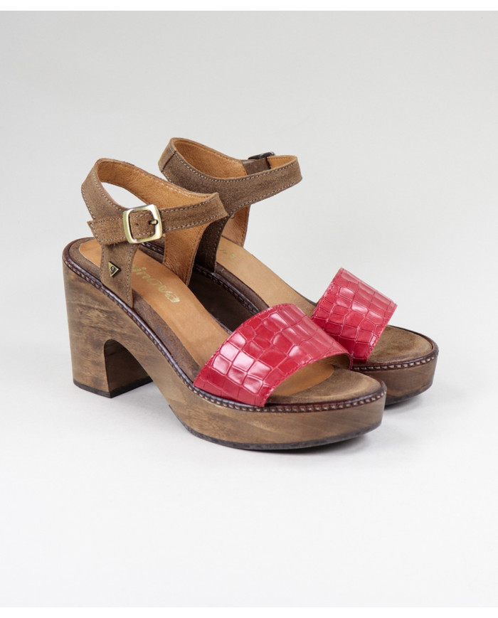 Sandalias de Senhora Ginova con cinta grabada