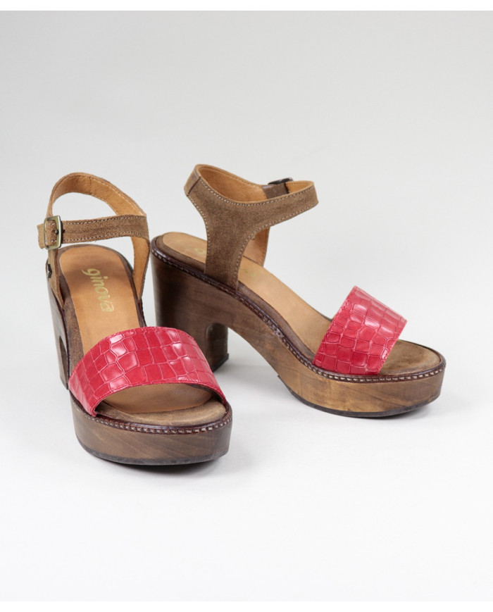 Sandalias de Senhora Ginova con cinta grabada