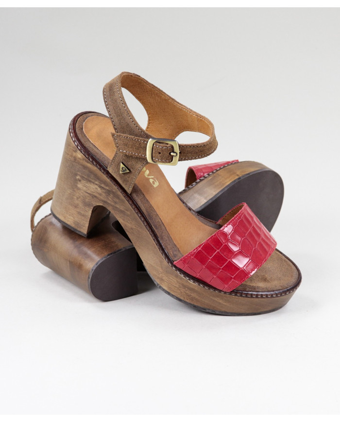 Sandalias de Senhora Ginova con cinta grabada